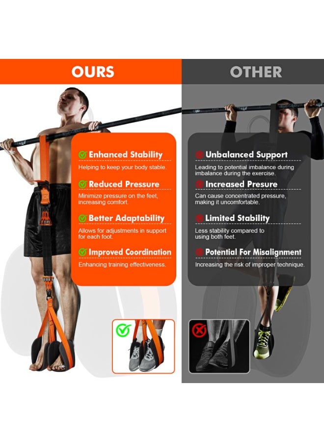 Generic Pull Up Assistance Bands, Heavy Duty Resistance Band for Pull Up Bar, Adjustable Weight/Size with Fabric Feet/Knee Rest, Bands for Pull Up Assist for Strength Training, Patented Pull Up Assist Band - Image 3