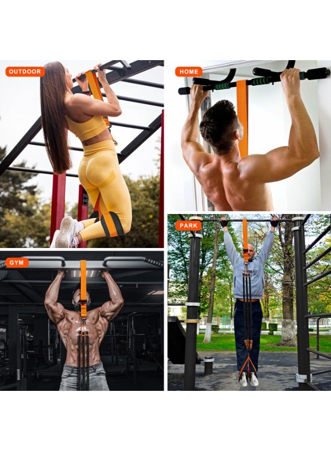Generic Pull Up Assistance Bands, Heavy Duty Resistance Band for Pull Up Bar, Adjustable Weight/Size with Fabric Feet/Knee Rest, Bands for Pull Up Assist for Strength Training, Patented Pull Up Assist Band - Image 4