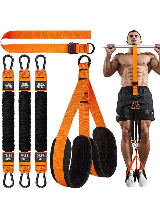 Generic Pull Up Assistance Bands, Heavy Duty Resistance Band for Pull Up Bar, Adjustable Weight/Size with Fabric Feet/Knee Rest, Bands for Pull Up Assist for Strength Training, Patented Pull Up Assist Band - Image 1