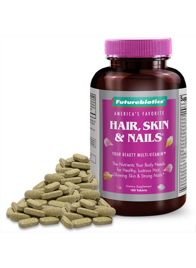 Futurebiotics فيتامينات متعددة للجمال للشعر والبشرة والأظافر مع البيوتين - فيتامينات للشعر والبشرة تعزز صحة الشعر والأظافر 180 قرص - Image 1