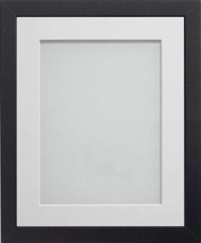 Frame Company Allington Black Photo Frame with White Mount 18x14 for 16x12 inch fitted with perspex
