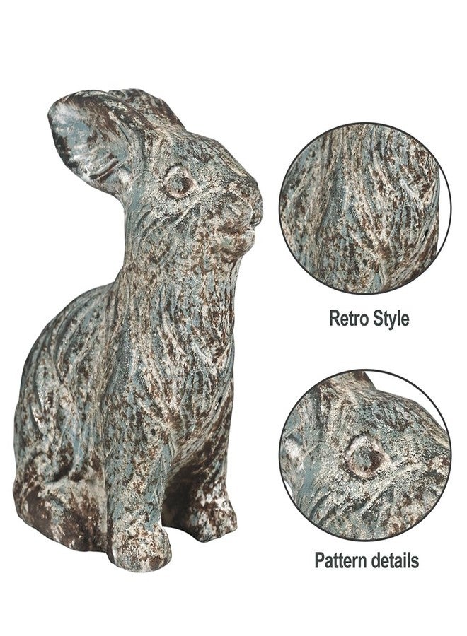 All Chic Cement Rabbit Statues (Blue) - Image 3