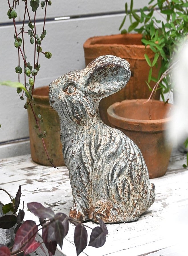 All Chic Cement Rabbit Statues (Blue) - Image 4