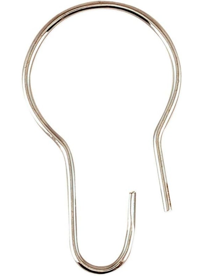 EZ-FLO 15105 Bathroom Shower Curtain Rings, Pack of 24, Nickel-Plated Steel - Image 1