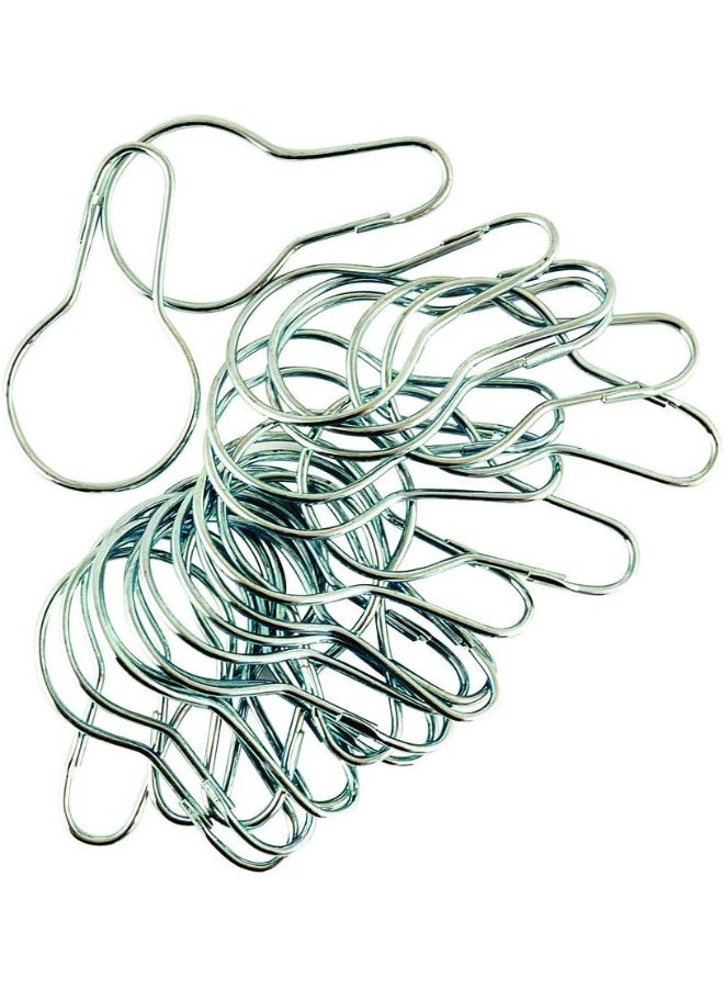 EZ-FLO 15105 Bathroom Shower Curtain Rings, Pack of 24, Nickel-Plated Steel - Image 2