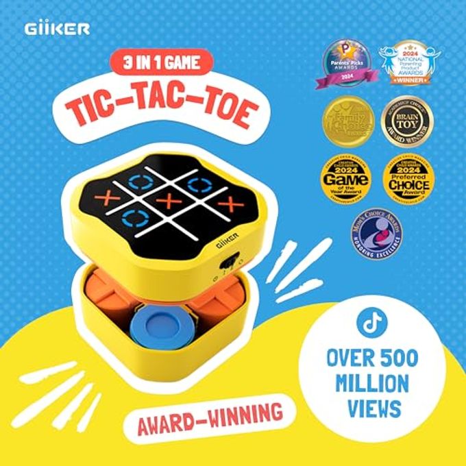 Giiker Tic Tac Toe Bolt Game, Original 3-in-1 Handheld Puzzle Game, Portable Travel Games for Car Ride, Toys Gift Idea for Kids and Adults, Birthday Gifts for Boys Girls - Image 5
