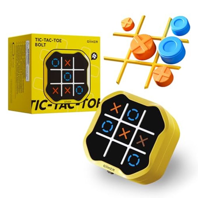 Giiker Tic Tac Toe Bolt Game, Original 3-in-1 Handheld Puzzle Game, Portable Travel Games for Car Ride, Toys Gift Idea for Kids and Adults, Birthday Gifts for Boys Girls - Image 1