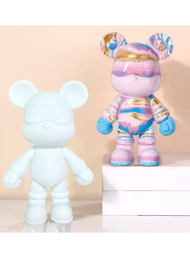 Cutie Cute DIY Painting Fluid Cool Bear Teddy Bear Painting Kit 4 Color Set 23cm  - Image 3