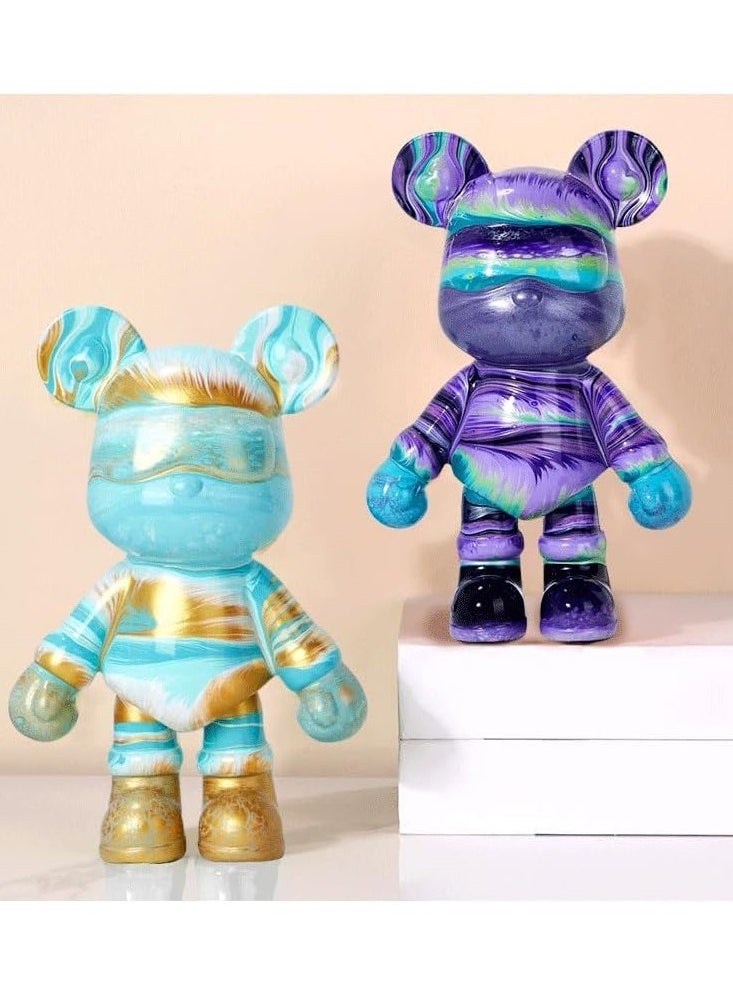 Cutie Cute DIY Painting Fluid Cool Bear Teddy Bear Painting Kit 4 Color Set 23cm  - Image 4