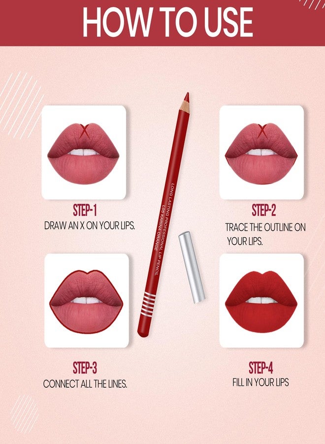 Colors Queen Lip Liner Pencil | Long Lasting & Waterproof Formula | Matte Lip Liner Pencil for Women (L-29, Matte Purple) - Image 4