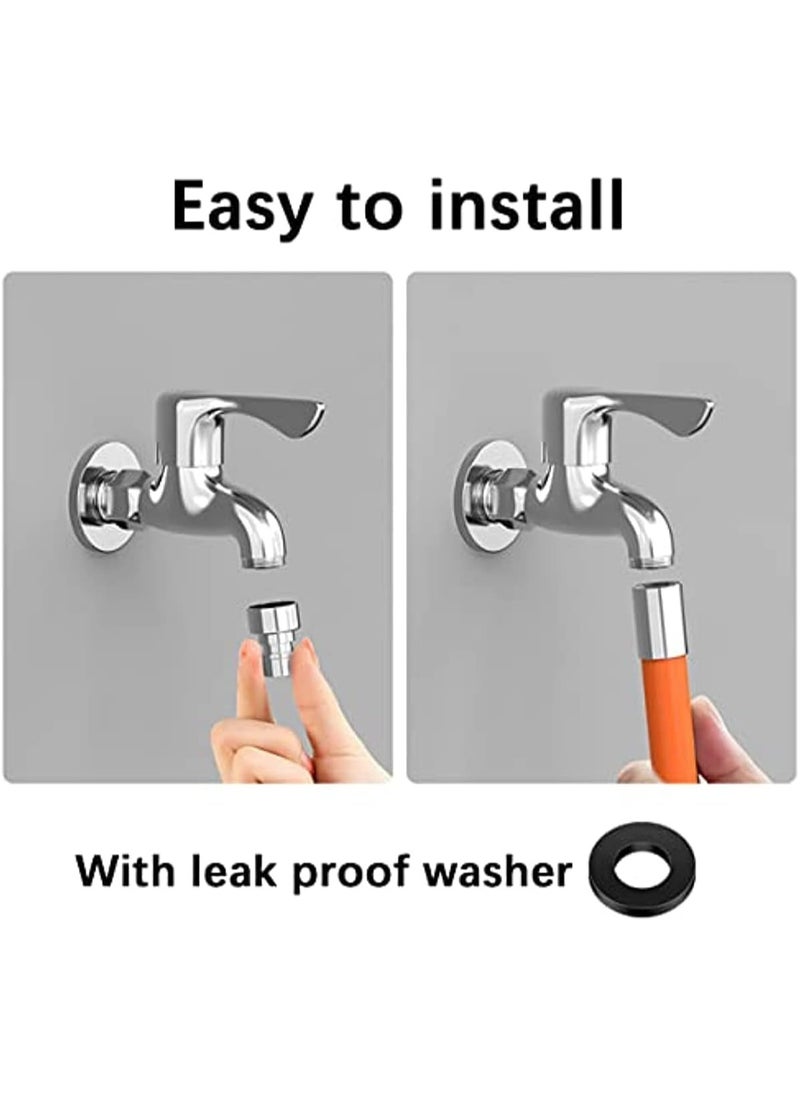 Generic - Faucet Extension Tubes Flexible for Kitchen Sink 360 Degrees Flexible Leader Hose 720 Degree Fixation in any Position Aerator Extension Device Sink Faucet Sprayer with 1 Universal adapter (50cm) - Image 1
