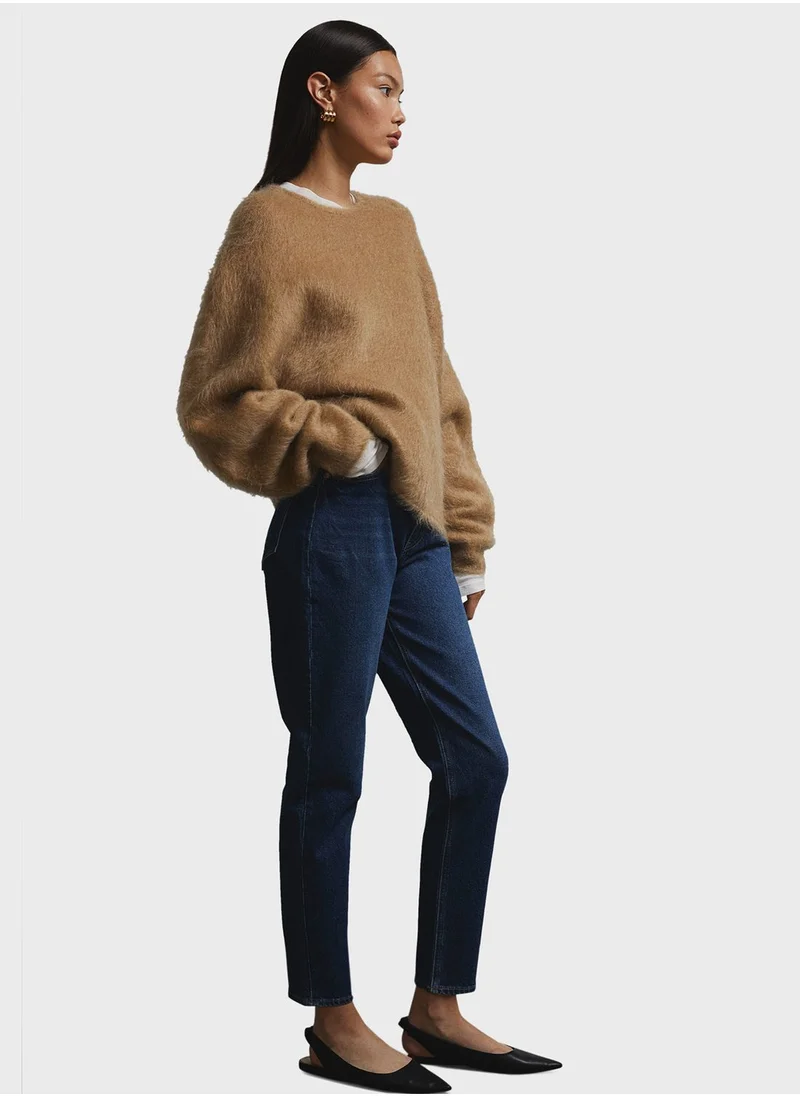 H&M High Waist Ankle Jeans