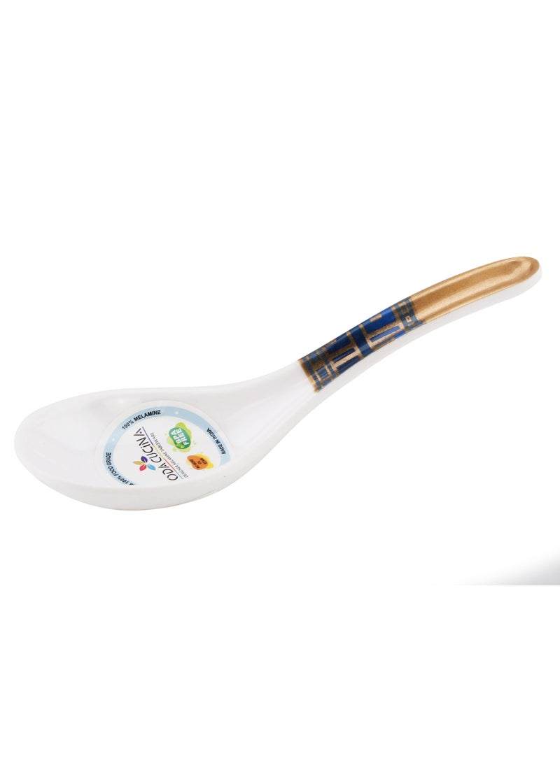 MODA CUCINA Melamine Stylo Soup Spoon Majestic Blue 13.5cm Esma Approved