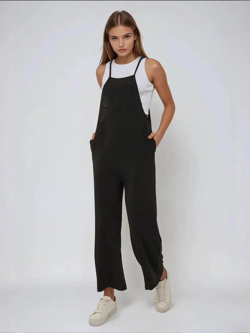 HICCUP Halter Neck Regular Fit Jumpsuit with Pocket