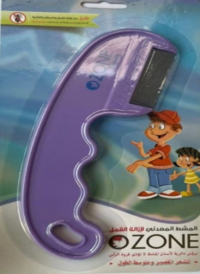 أوزون مشط لإزالة القمل للتخلص من القمل وبيوضه من فروة الرأس شكل يد