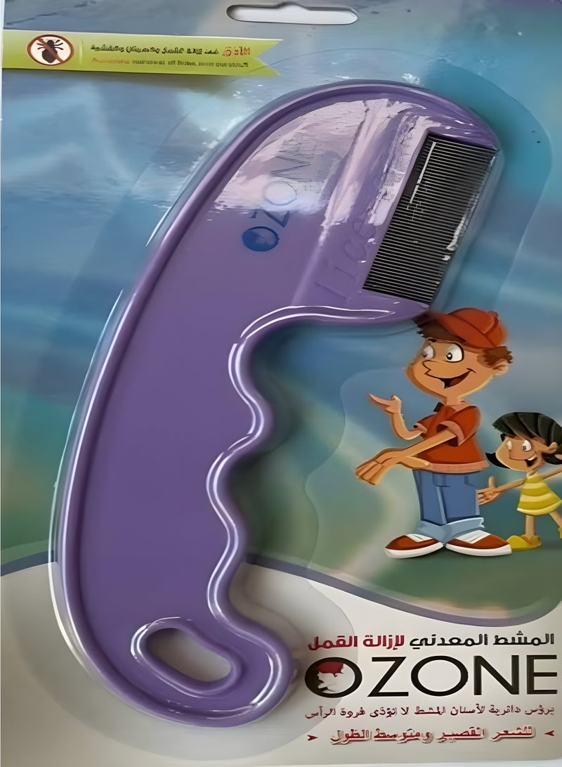 Lice removal comb to get rid of lice and their eggs from the scalp hand shape
