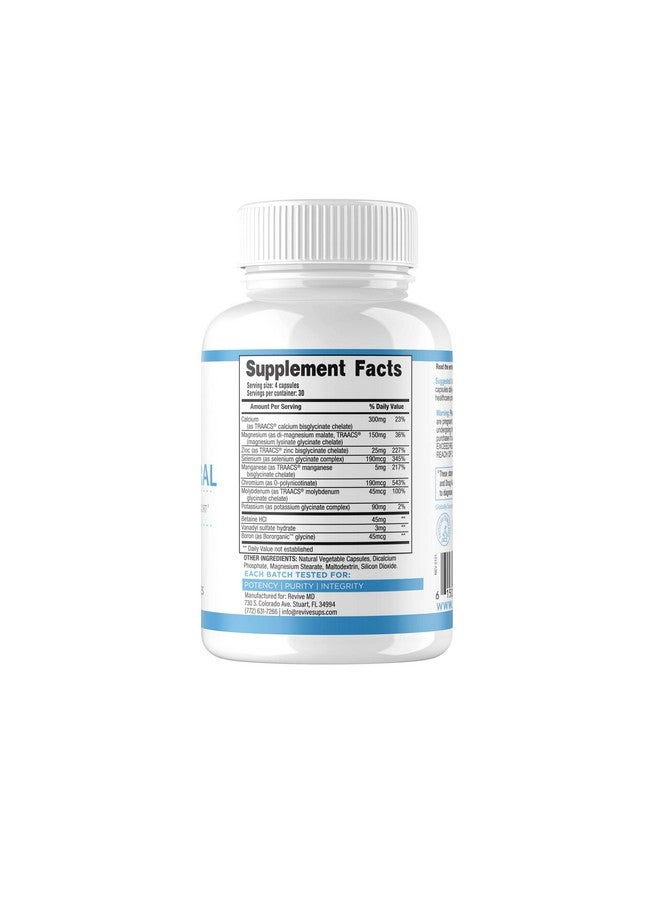 Revive MD Multi-Vitamin Supplement for Men & Women - Comprehensive Multivitamin Supports Energy, Immunity & Overall Health with Essential Vitamins, NAC, Zinc, Magnesium & More - 60 Capsules
