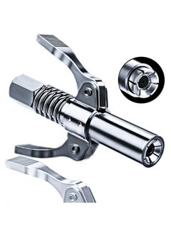 Moptrek Banjuyi Grease Gun Coupler Quick Lock Double Handles Grease Gun Tip with 6 Thickened Claws Rated 12000 PSI Compatible with All Grease Guns Suitable for Automobiles Ships Farm Machinery Etc  - Image 1