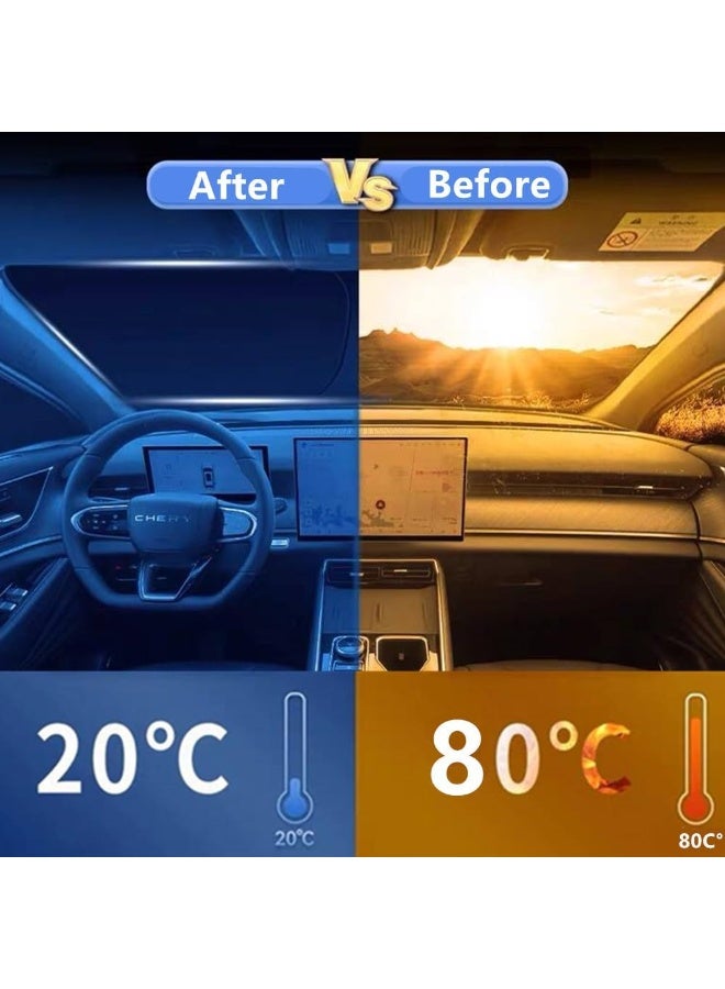 الزجاج الأمامي الظل الشمسي ل 2015-2023 فورد موستانج قابل للطي السيارة النافذة الأمامية الظل الشمسي اكسسوارات 240 T الشمس شاشة واقي غطاء عاكس كتلة الأشعة فوق البنفسجية وحرارة الشمس - Image 3