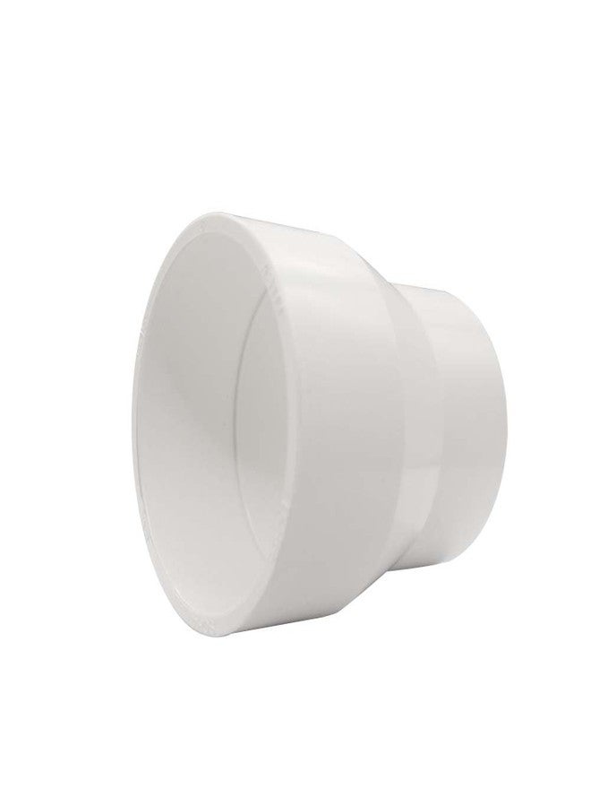YSIL 1 Pcs 4" x 2" PVC Reducer Coupling Adapter Socket x Socket Pipe Fittings,Schedule 40 PVC DWV Pipe Slip Socket Connectors for House & Industrial Plumbing PIPE Connection,White - Image 5