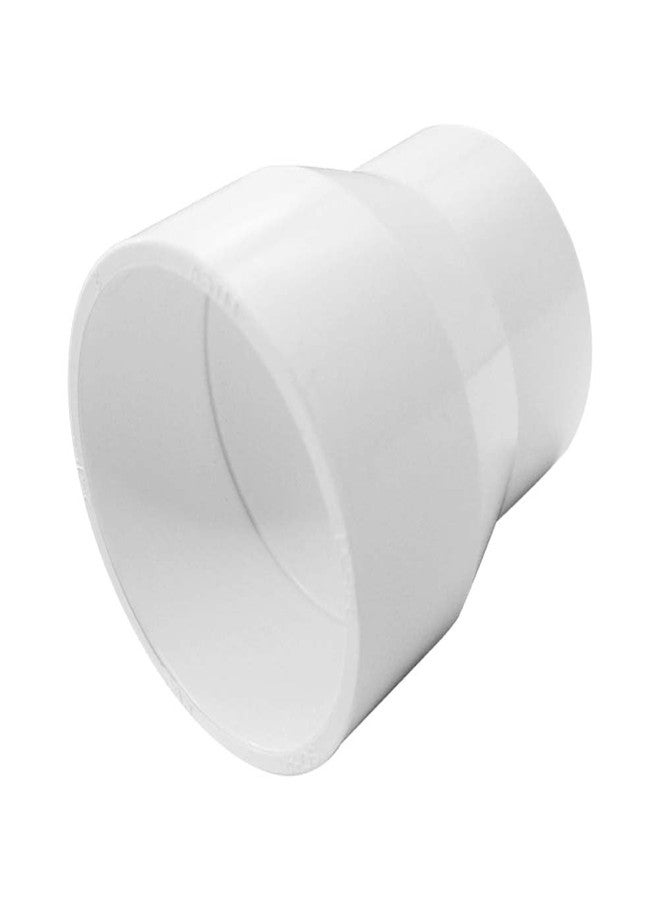 YSIL 1 Pcs 4" x 2" PVC Reducer Coupling Adapter Socket x Socket Pipe Fittings,Schedule 40 PVC DWV Pipe Slip Socket Connectors for House & Industrial Plumbing PIPE Connection,White - Image 1