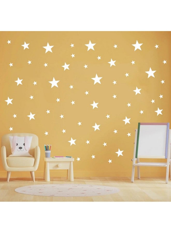 BugyBagy 155 Pcs White Star Wall Decals - Peel and Stick, Removable Vinyl Stickers for Kids Rooms, Nurseries & Home Decor (Matte White, 1-4 Inch Stars) - Image 3