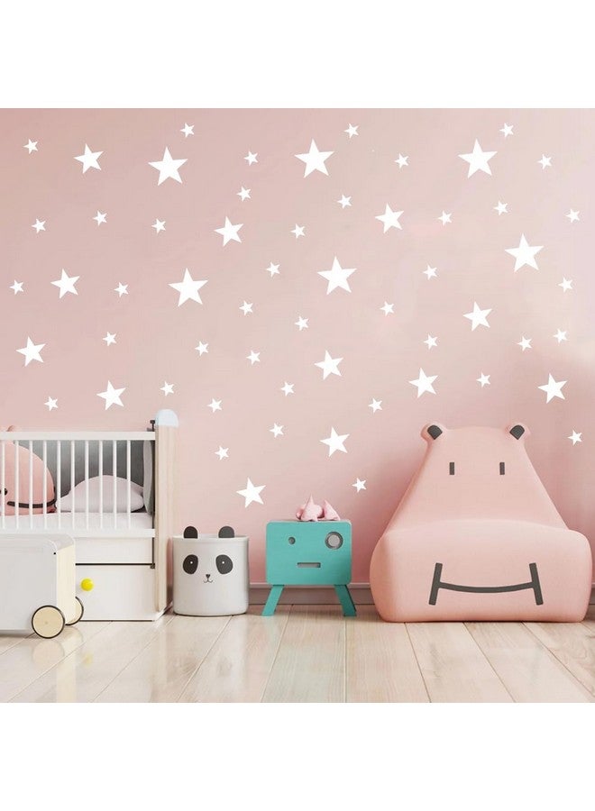 BugyBagy 155 Pcs White Star Wall Decals - Peel and Stick, Removable Vinyl Stickers for Kids Rooms, Nurseries & Home Decor (Matte White, 1-4 Inch Stars) - Image 4