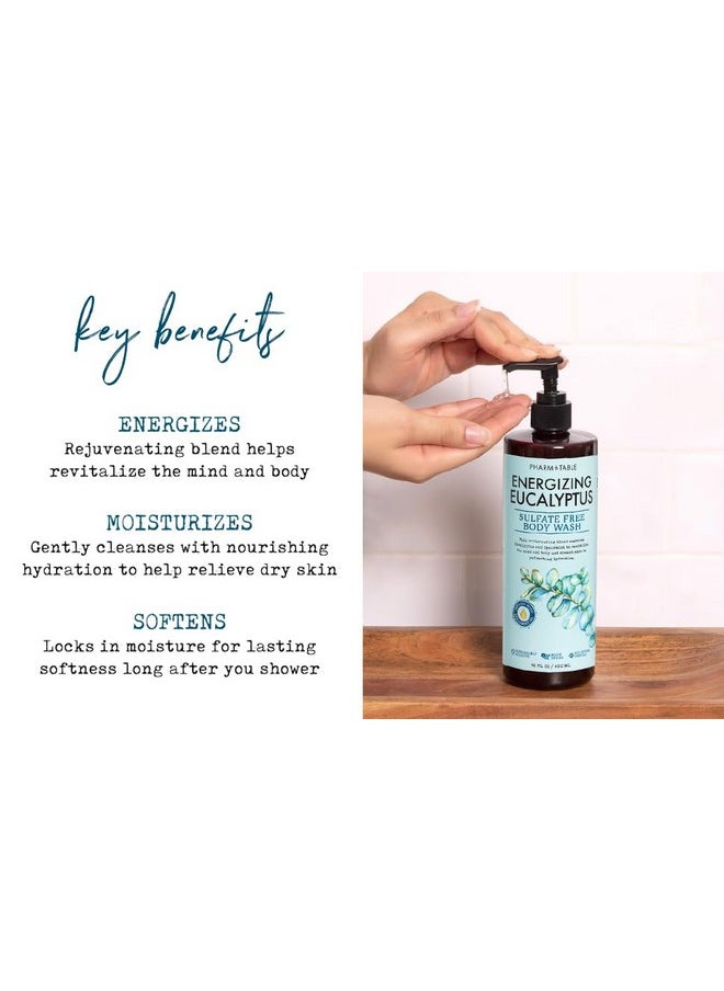 Pharm to Table - Energizing Eucalyptus Body Wash For Women And Menenergizes And Revitalizes The Skin Sulfate Free 100% Cruelty Free 480Ml - Image 1