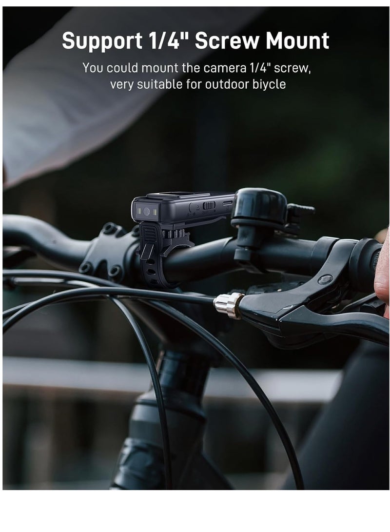 K1 64G Mini Body Camera, 1080P HD Body Worn Cam Wearable with Rotatable Lens, 180¡ Body Mounted Camera with LED, Body Cam Video Recording for Riding, Pet, Office, Outdoor. - Image 3