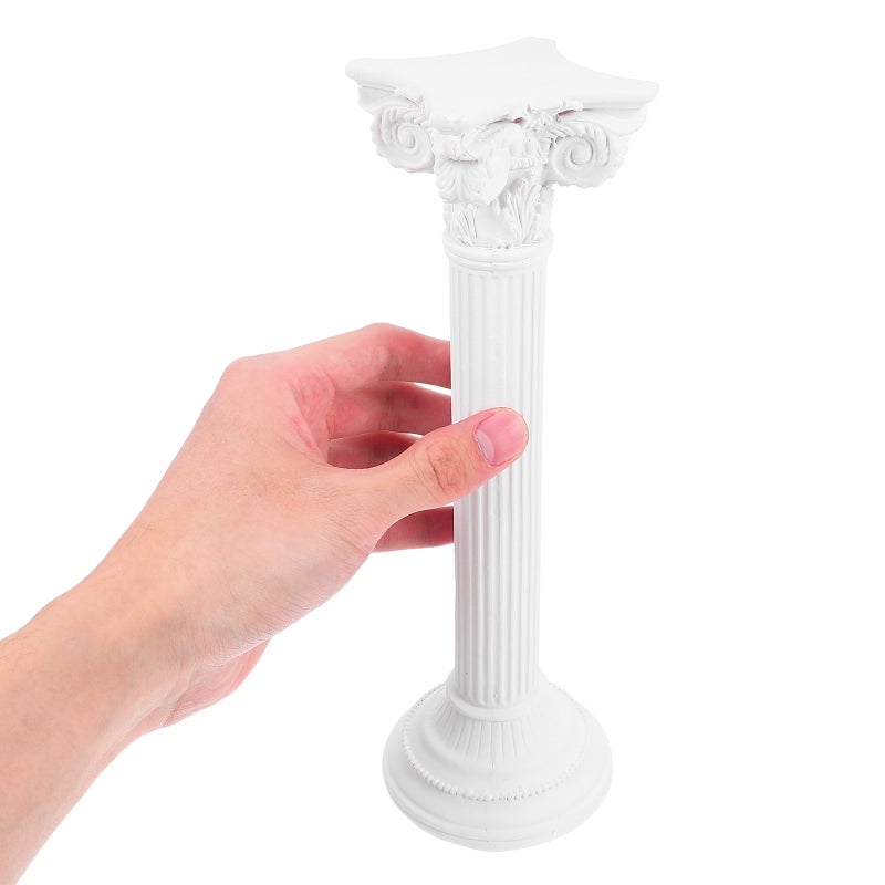 Elegant Resin Roman Column Candle Holder Ornament for Home Decor Desktop Decoration Photo Prop Miniature Pillar Statue - Image 3