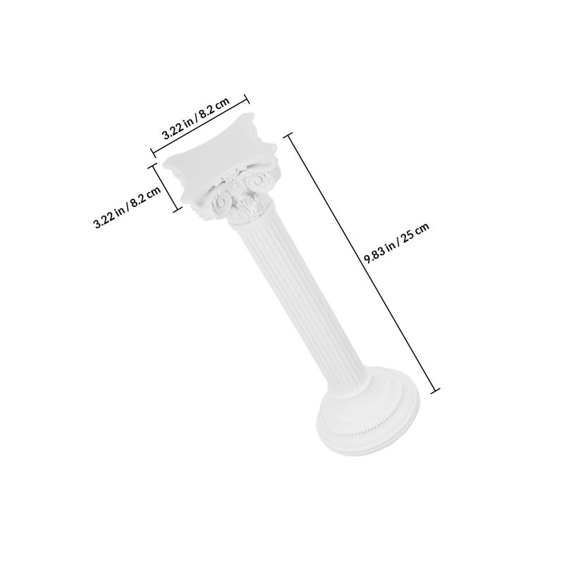 Elegant Resin Roman Column Candle Holder Ornament for Home Decor Desktop Decoration Photo Prop Miniature Pillar Statue - Image 2