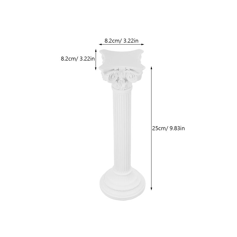 Elegant Resin Roman Column Candle Holder Ornament for Home Decor Desktop Decoration Photo Prop Miniature Pillar Statue - Image 4