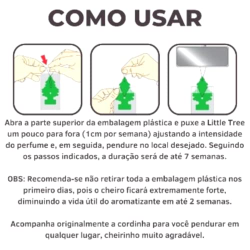 Little Trees معطر هواء السيارات ليتل تريز | شجرة ورقية معلقة للمنزل أو السيارة | بلاك آيس | 3 عبوات - Image 5