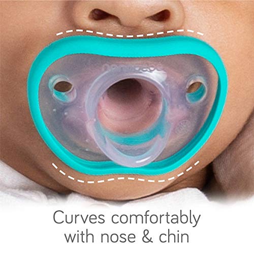 NANOBÉBÉ Nanobebe Baby Pacifiers 0-3 Month - Orthodontic, Curves Comfortably with Face Contour, Award Winning for Breastfeeding Babies, 100% Silicone - BPA Free. Perfect Baby Registry Gift 2pk,Pink - Image 3