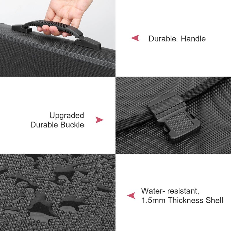 Uquelic 26 Pockets Expanding File Folder Organizer - Upgraded Durable Buckle, Accordion Folder Base with Ergonomic Portable Handle/Large A4 Letter Size Document Organizer, Folders with Pockets - Image 3