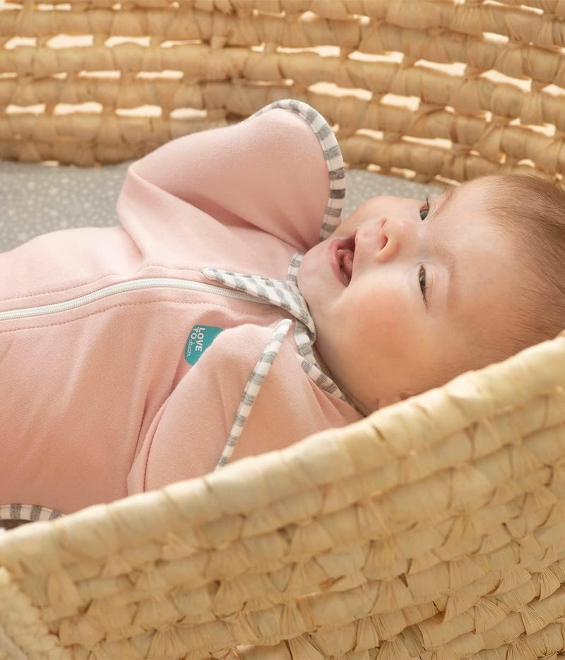 Love To Dream Swaddle UP Baby Sleeping Bag - 1.0 TOG for Newborns (Dusty Pink) - Image 2