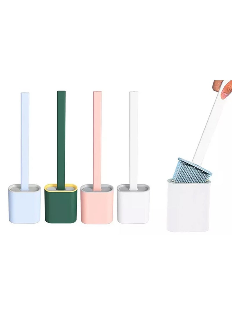 DubaiGallery 1 Pcs Random Colour Soft Plastic Long Handle Toilet Flush Set Household Bathroom Toilet Cleaning Bath Brushes Accessories Random Color 