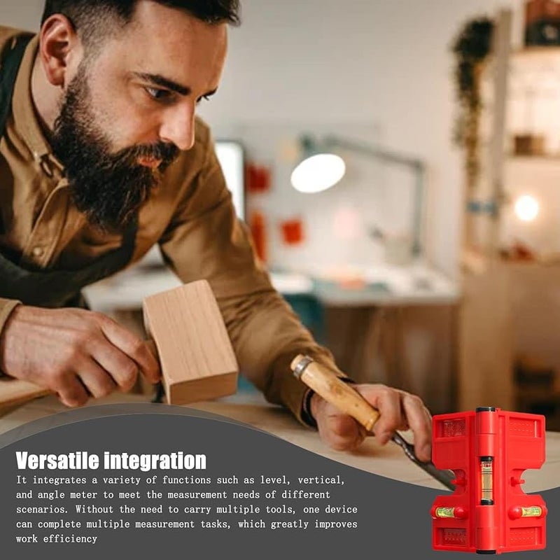 Adjustable Magnetic Post Leveler With 3 Vials Multifunctional Folding Tool For Carpenters - Image 4