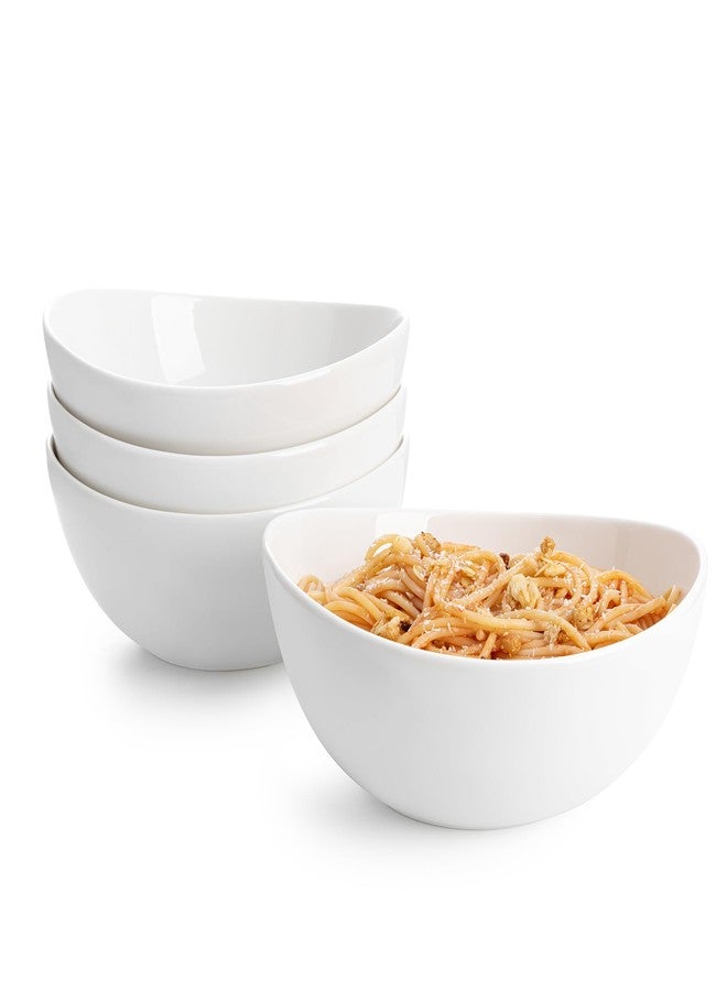 Sweese 104.101 Porcelain Bowls - 42 Ounce for Salad, Fruits and Popcorn - Set of 4, White - Image 1