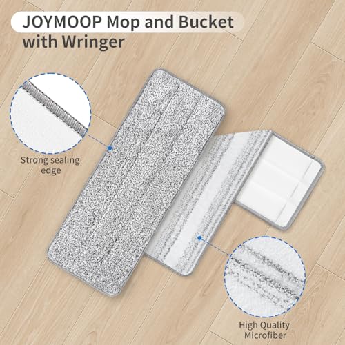 Bluearks 10Pcs Joymoop Mop Replacement Pads, 13 * 4.9'' Universal Mop Pads Mop Head Refills Washable Wet Mop, Compatible with Most 11-13” Size Mops - Image 3