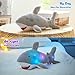 BSTAOFY 20 Light up Shark Stuffed Animal Glow Soft Plush Toys Ocean Species LED Night Lights Birthday Valentines Christmas for Toddler Kids Gray - Image 4