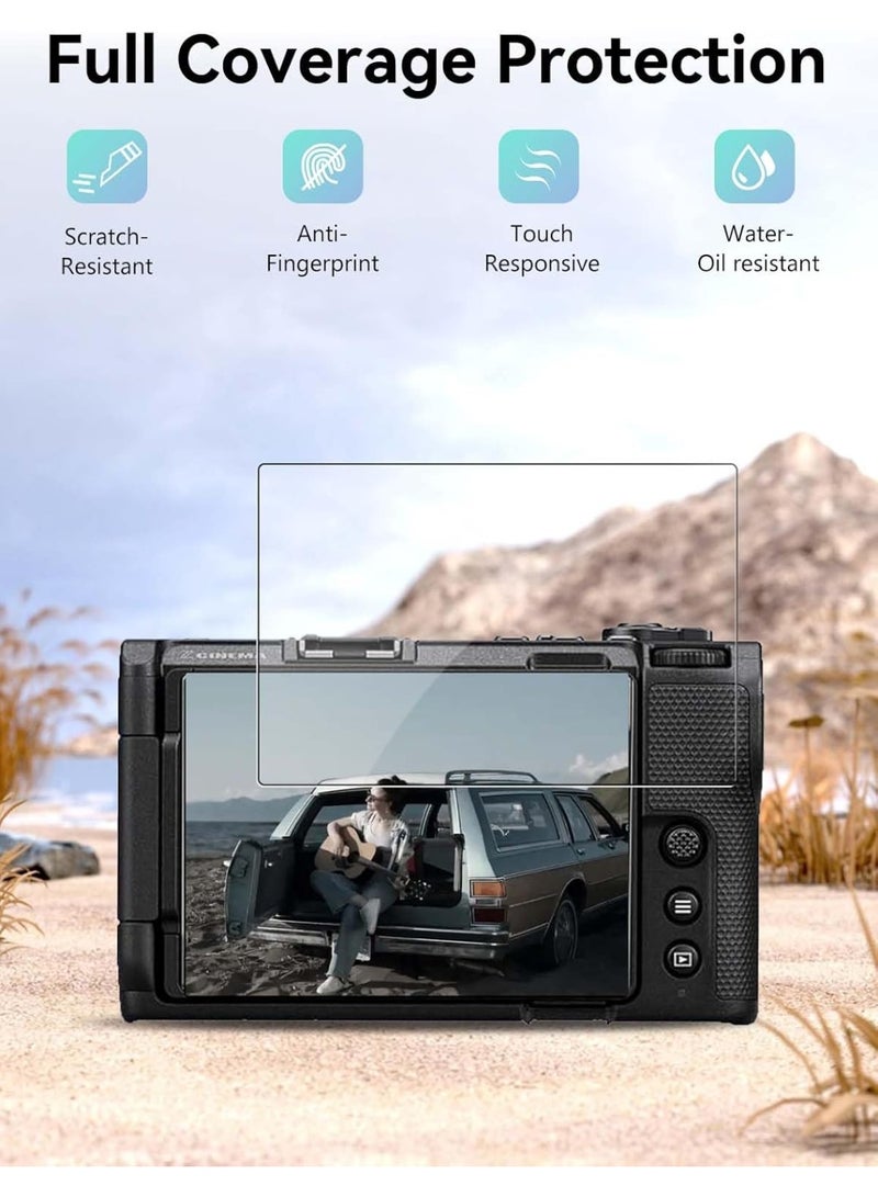 2 Pack Screen Protector for Nikon ZR, 9H Tempered Glass, HD Clear Anti-Scratch & Anti-Fingerprint Camera LCD Protective Film, Bubble-Free Installation, Fingerprint Resistant - Image 2