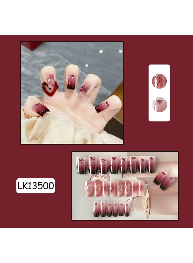 Goolsky Love Sunset Cherry Gradient Press - on Nails for Romantic Retro Summer Dates - Image 2