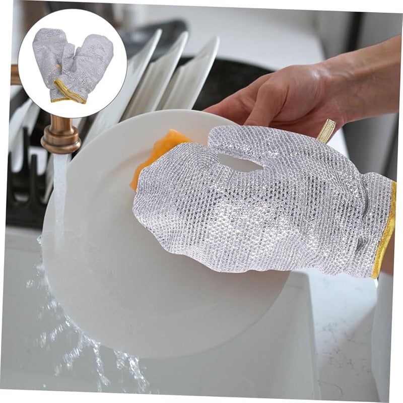 4Pcs Heavy Duty Dishwashing Gloves Kitchen Cleaning Mitts Ergonomic Fit Design - Image 5