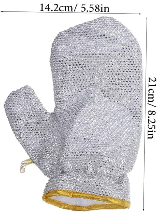 4Pcs Heavy Duty Dishwashing Gloves Kitchen Cleaning Mitts Ergonomic Fit Design - Image 3