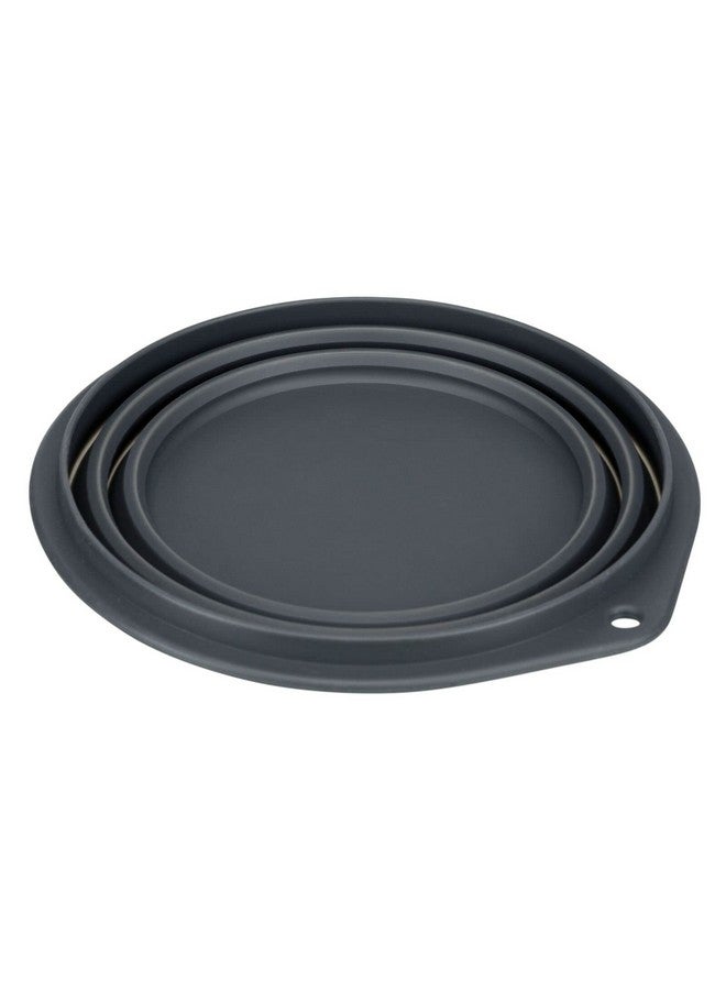 تريكسي وعاء سفر قابل للطي من السيليكون للحيوانات الأليفة مصنوع من السيليكون المتين غير السام، يتحول إلى دائرة مسطحة مضغوطة رائعة للمشي والسفر والتغذية اليومية - 500 مل - Image 5