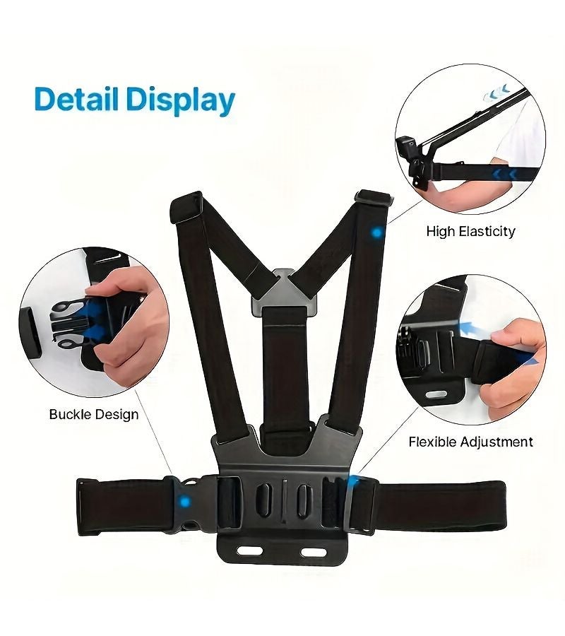 Black Sports Camera Stand for Outdoor Cycling Running Video Recording Stable Portable Motorcycle Driving Recording - Image 4