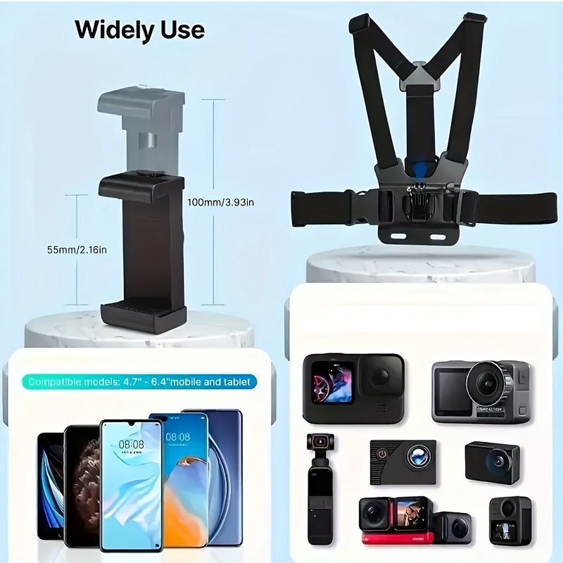 Black Sports Camera Stand for Outdoor Cycling Running Video Recording Stable Portable Motorcycle Driving Recording - Image 5