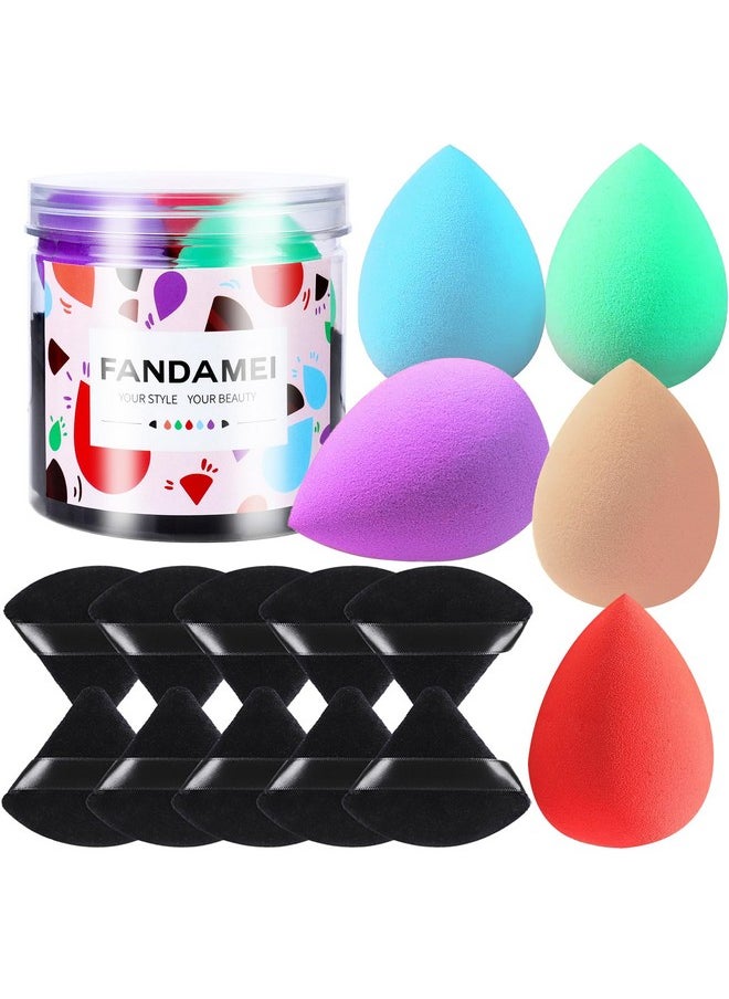 FANDAMEI 15 Pcs Powder Puffs And Makeup Sponge Set Soft Triangle Makeup Powder Puff Face Triangle For Loose Powder Mineral Powder Make Up Sponges For Foundation Blender Beauty Sponge For Makeup  - Image 1