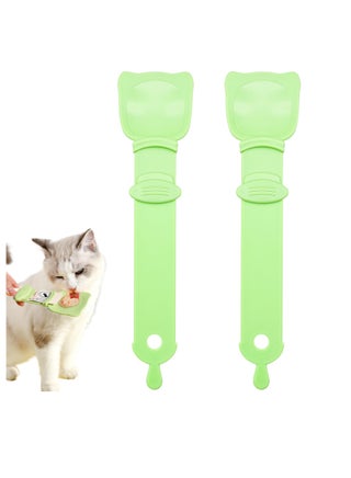 Cat Strip Feeder, 2 PCS Cat Strip Squeeze Spoon, Cat Claw Shaped Cat Food Can Spoon, Multifunctional Lickable Wet Cat Treat Dispenser for Cat Liquid Snack, Cat Feeding, Food Storage, Green - pzsku/ZDF9BB09B38BB71612A38Z/45/_/1714219863/36286fa5-b285-4c4a-9a47-3f99b6c12027
